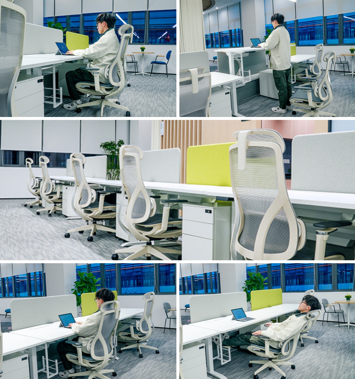 上海劍平研發(fā)總部可升降辦公桌椅
